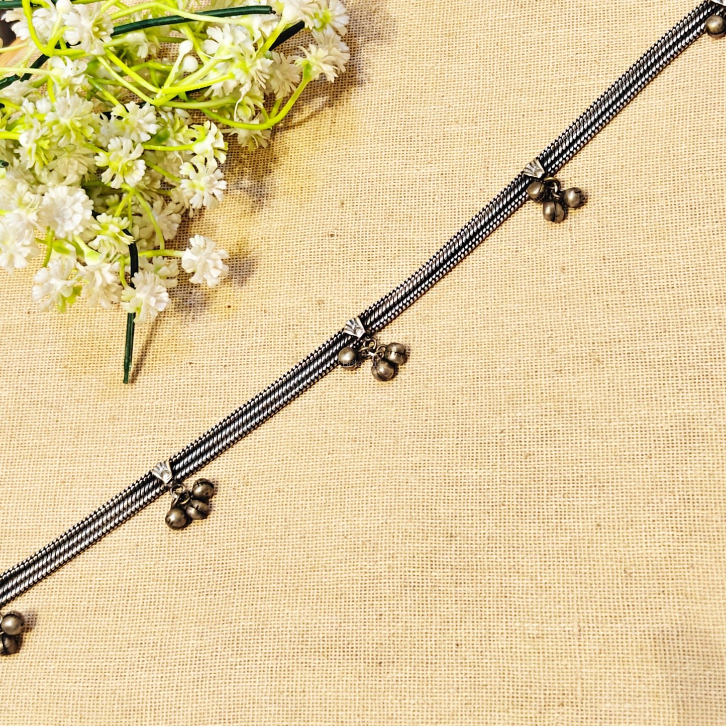 Sinchan Silver Look Alike Oxidized Waistbelt