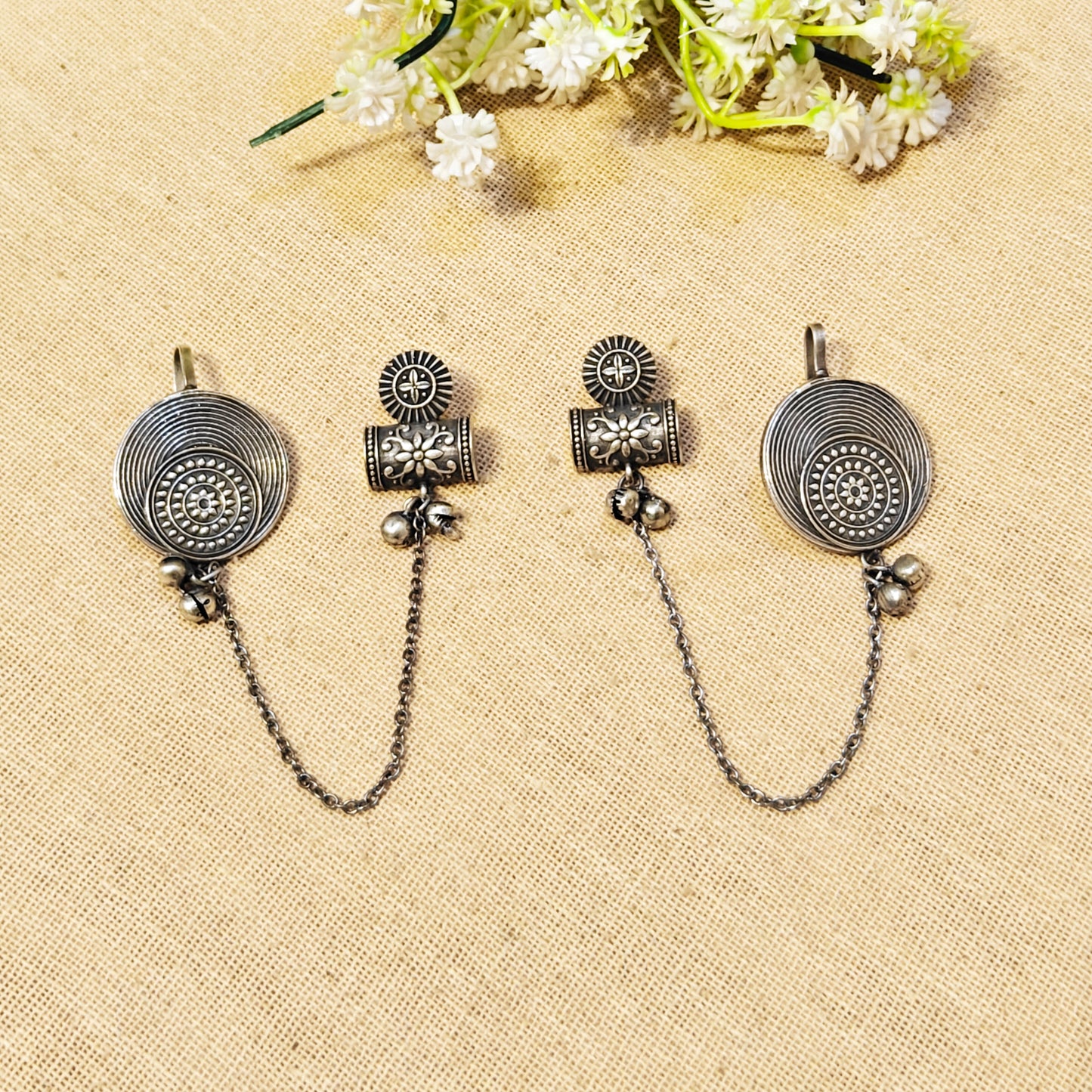 Zephyra Silver Look Alike Oxidized Earcuff