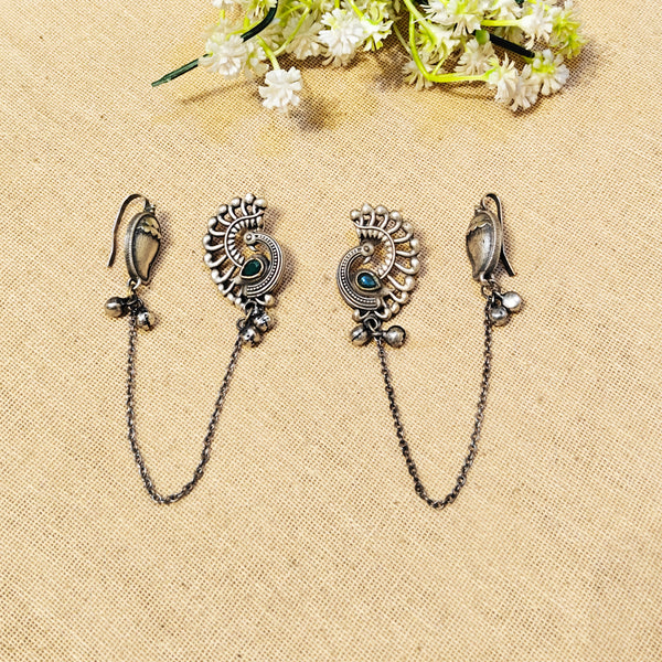 Velora Silver Look Alike Oxidized Earcuff