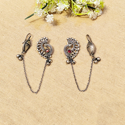 Velora Silver Look Alike Oxidized Earcuff