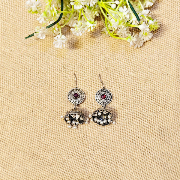 Elva Silver Look Alike Oxidized Dangler