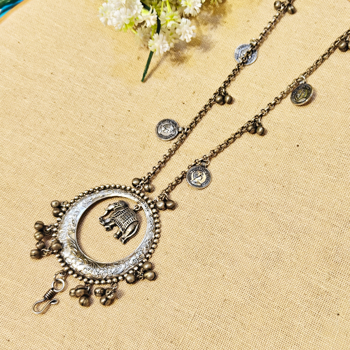 Solara Silver Look Alike Oxidized Mobile Chain