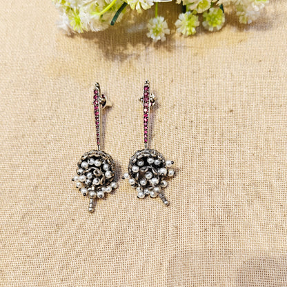 Ira Silver Look Alike Oxidized Earrings