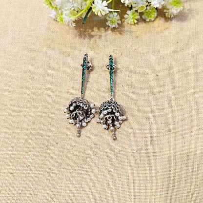 Ira Silver Look Alike Oxidized Earrings