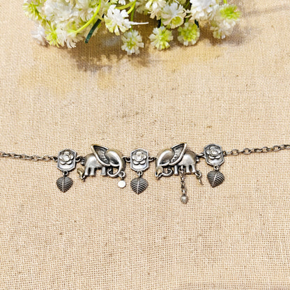 Saira Silver Look Alike Oxidized Bracelets