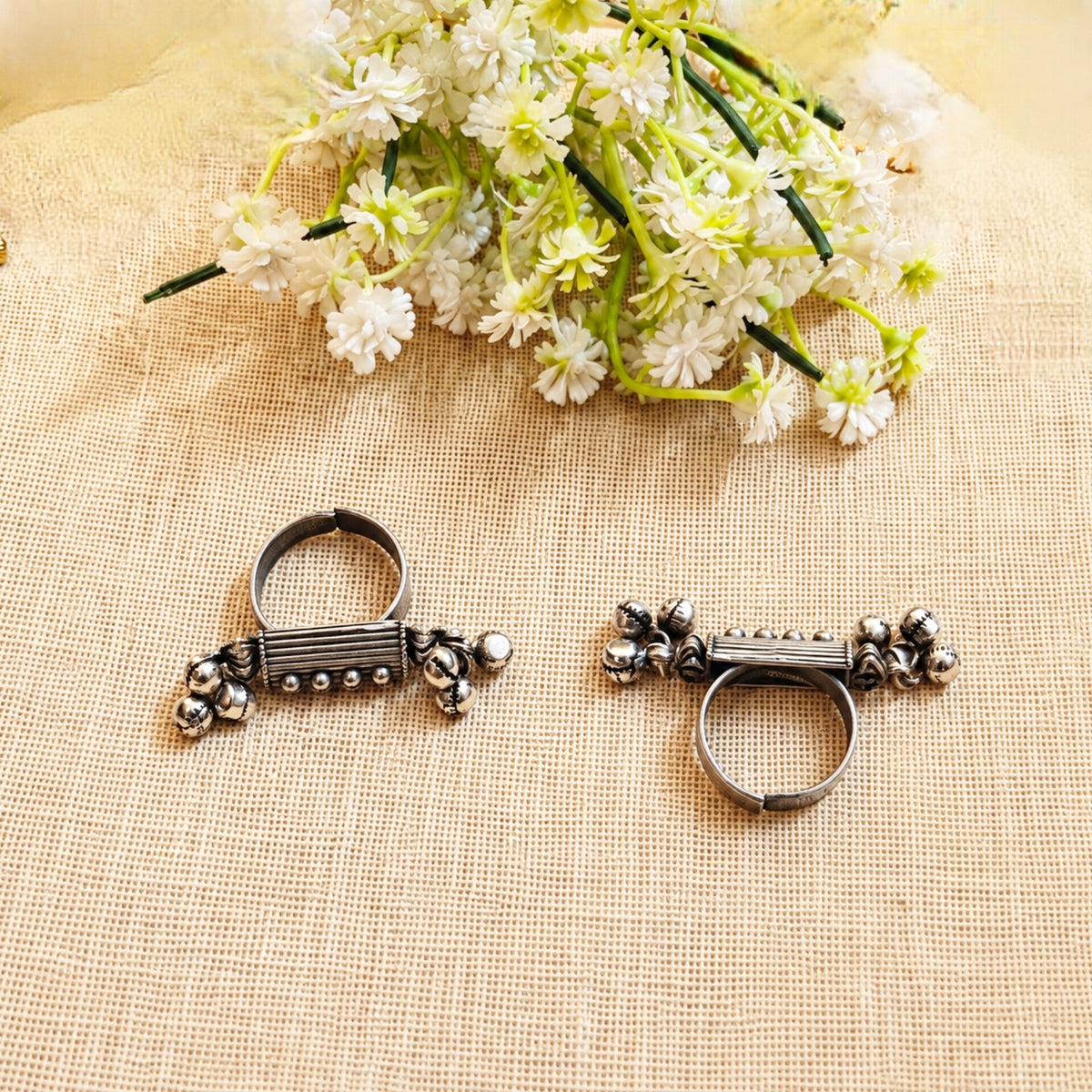 Jivika Silver Look Alike Oxidized Ring