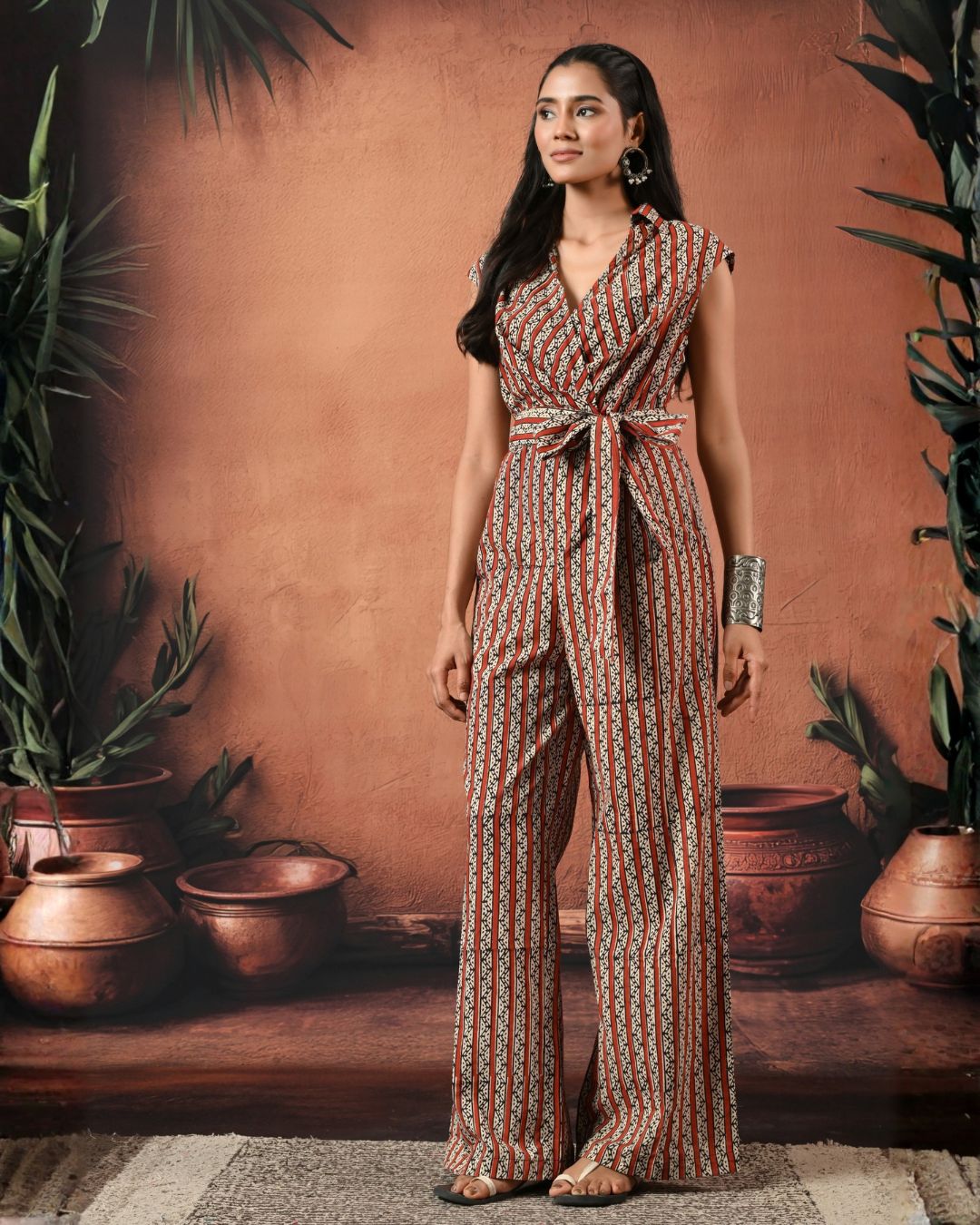 Inaya Hand Block Jumpsuit Bo
