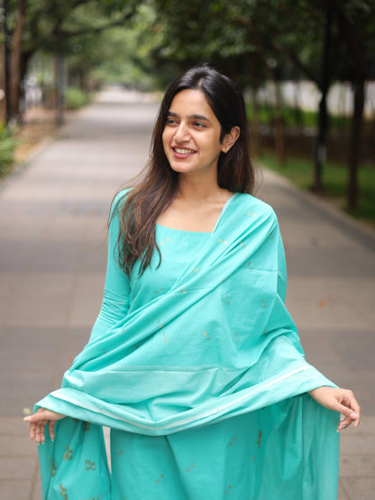 Studio Blue Cotton Kadhambari Set