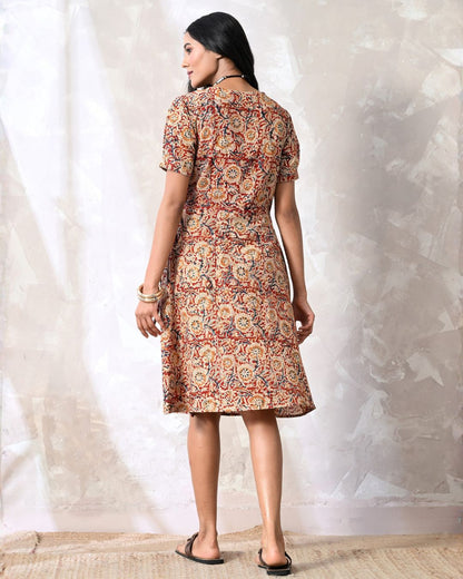 Katha Kalamkari Wrap Dress
