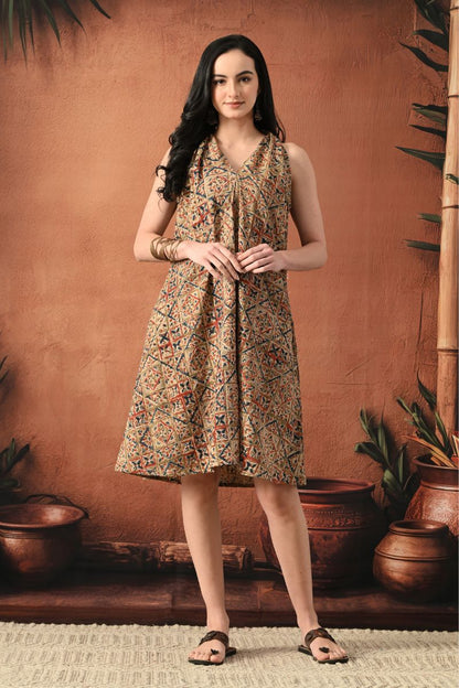 Katha Kalamkari Aline Dress