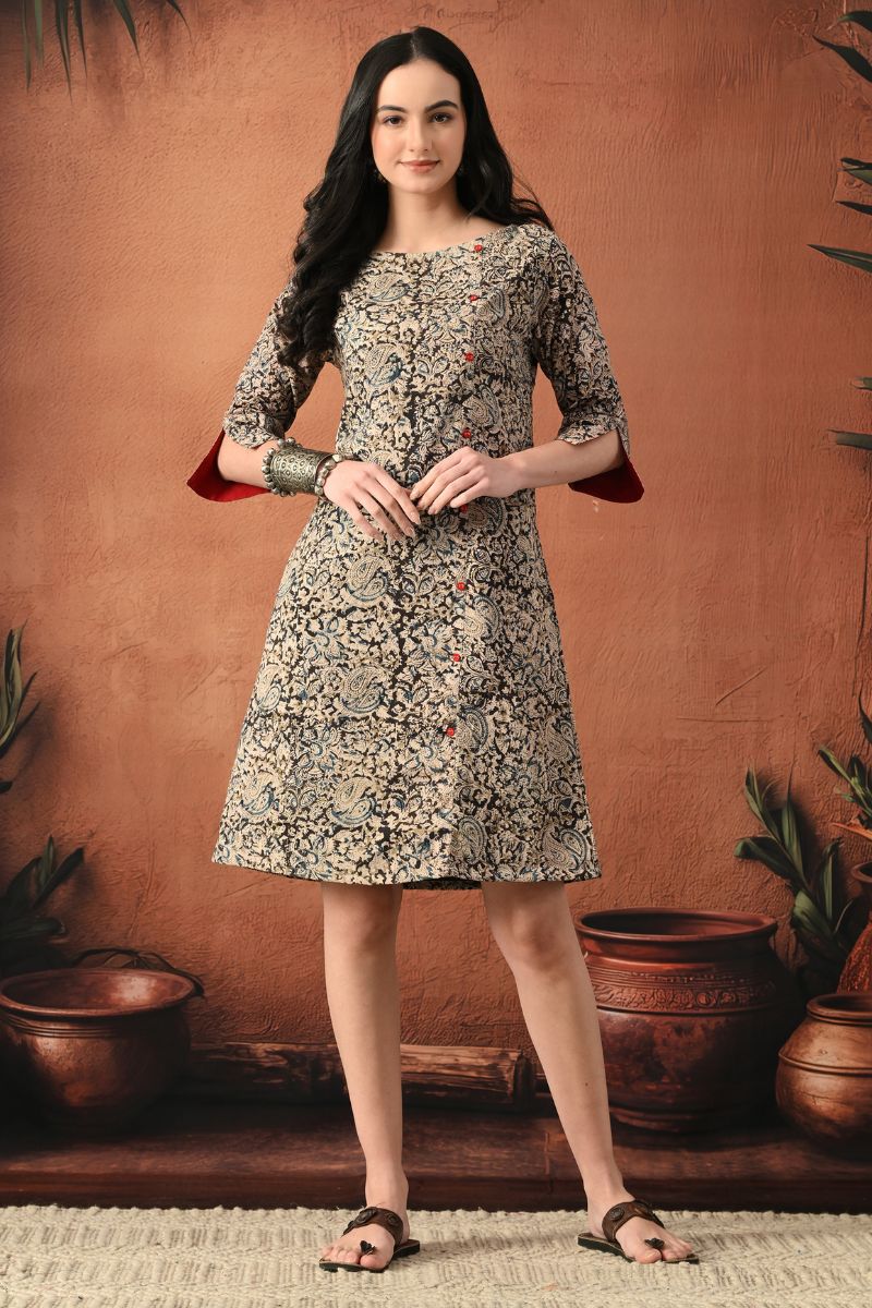 Katha Kalamkari Formal Shift Dress