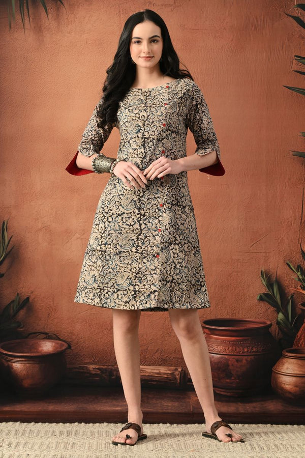 Katha Kalamkari Formal Shift Dress