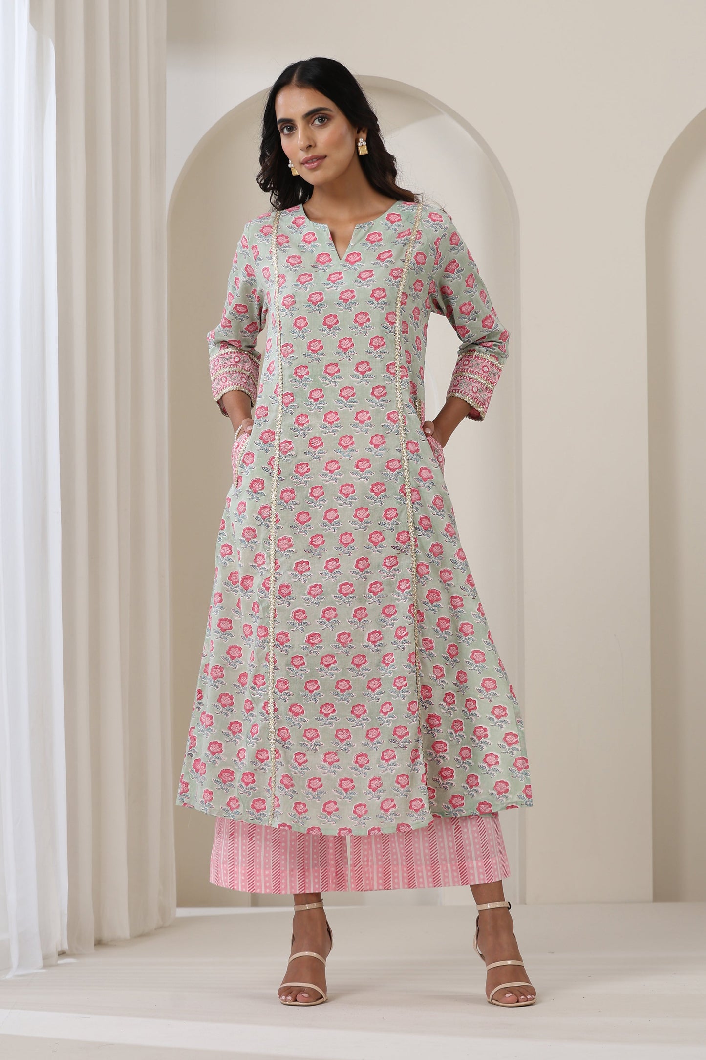 Murraya Serene Green Kurta Set of 3