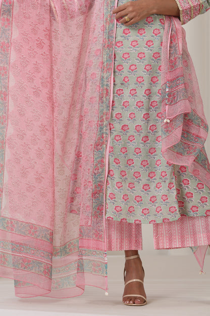 Murraya Serene Green Kurta Set of 3