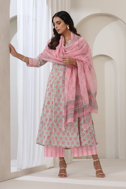 Murraya Serene Green Kurta Set of 3