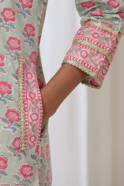 Murraya Serene Green Kurta Set of 3