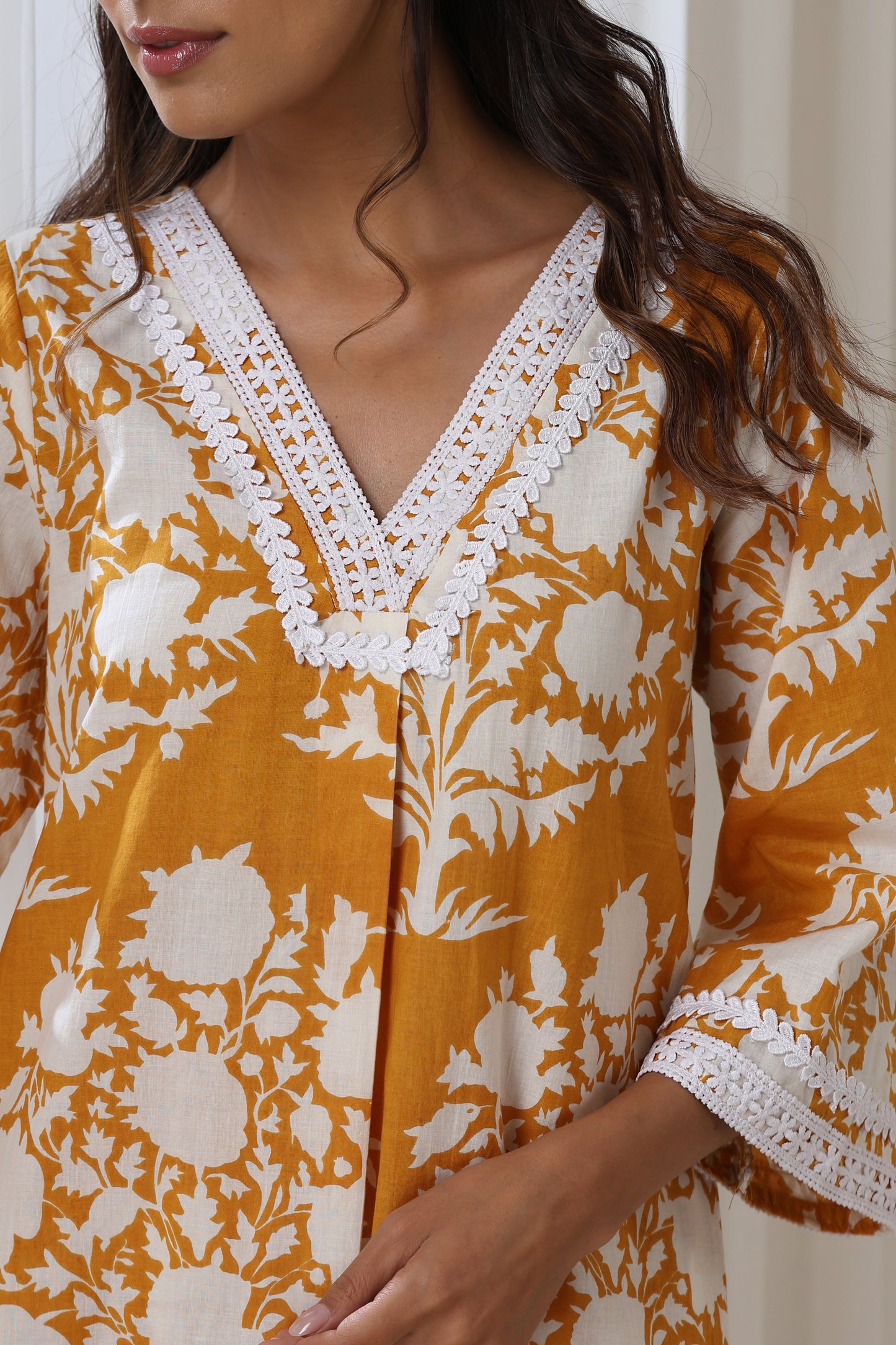 Murraya Mustard Sadie Kurta Set of 2