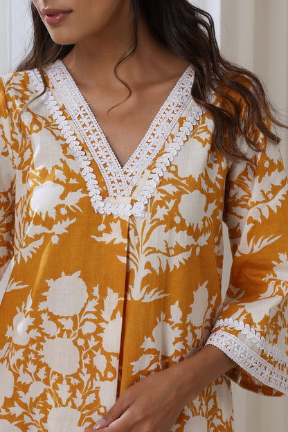 Murraya Mustard Sadie Kurta Set of 2