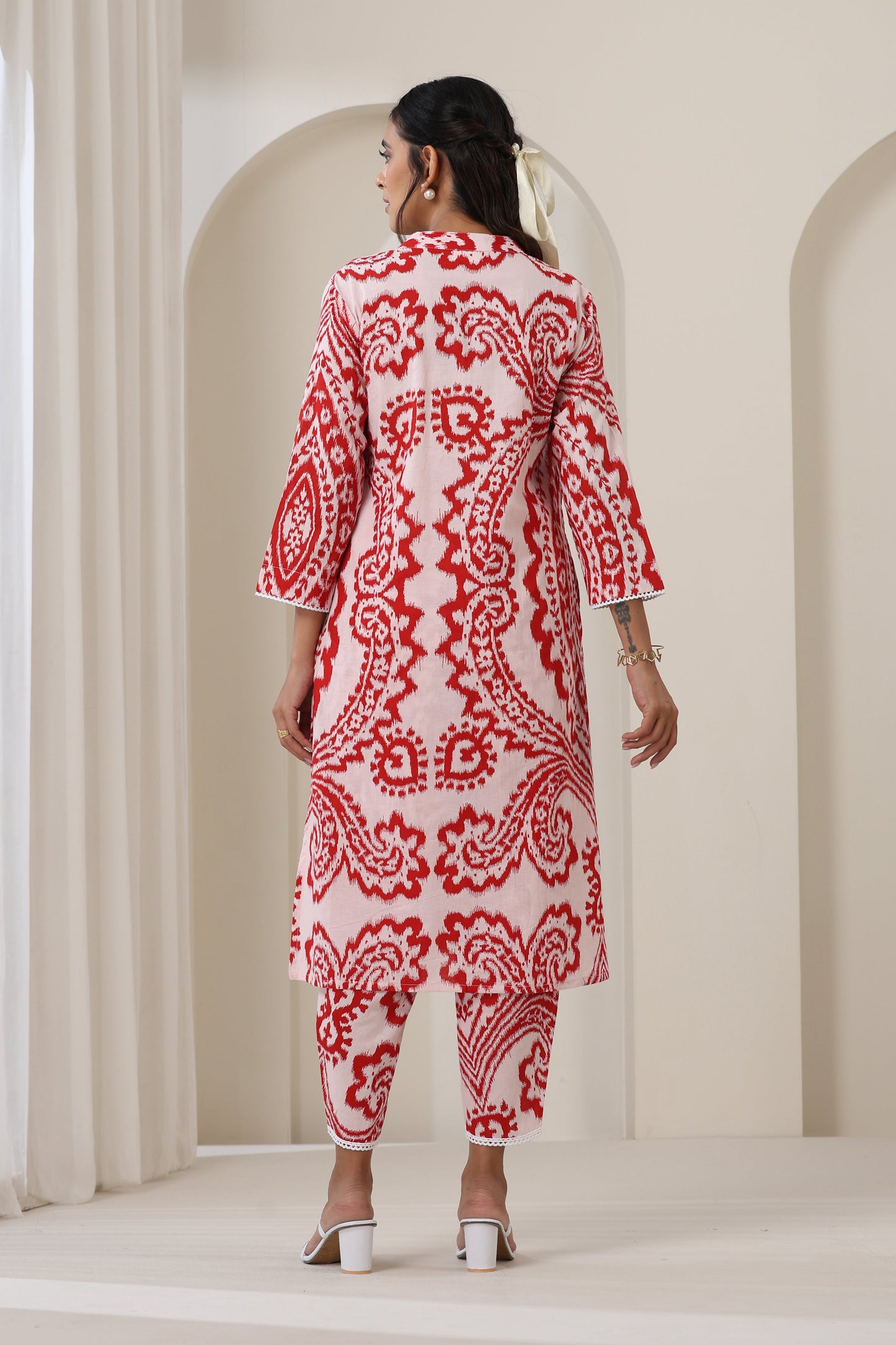 Murraya Red Madison Kurta Set of 2