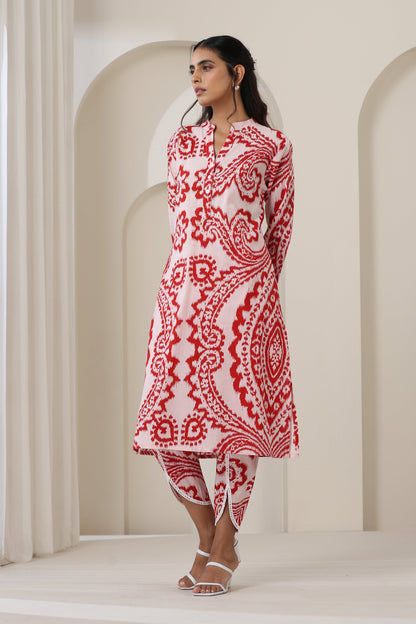 Murraya Red Madison Kurta Set of 2