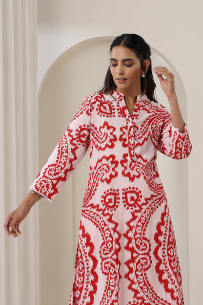 Murraya Red Madison Kurta Set of 2