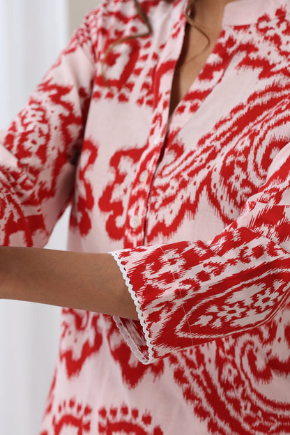 Murraya Red Madison Kurta Set of 2