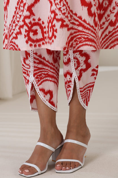 Murraya Red Madison Kurta Set of 2