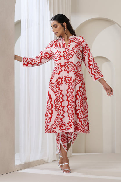 Murraya Red Madison Kurta Set of 2