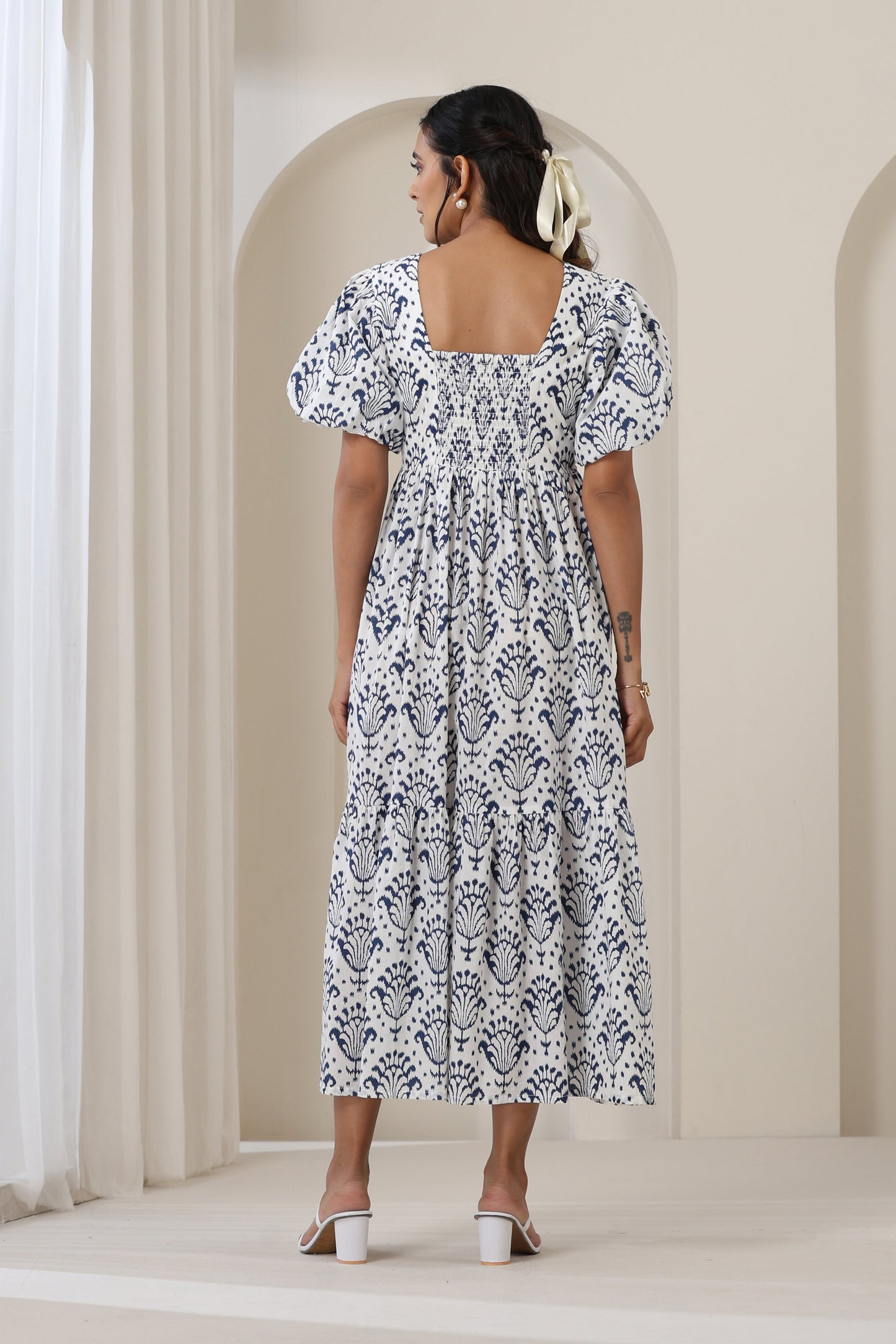 Murraya Charlotte White Tiered dress