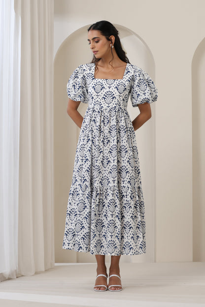 Murraya Charlotte White Tiered dress