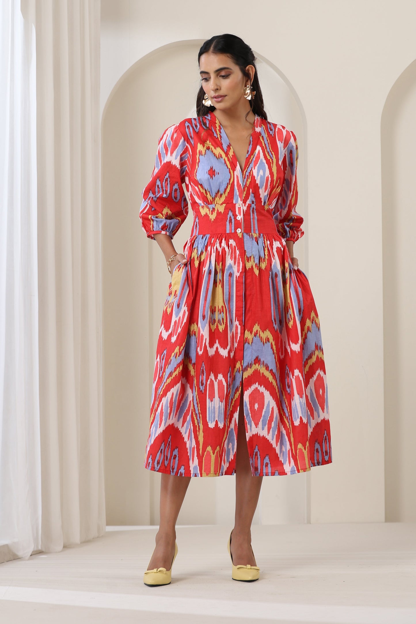 Murraya Ella Red Midi Dress