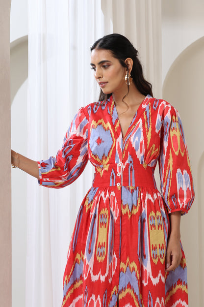 Murraya Ella Red Midi Dress