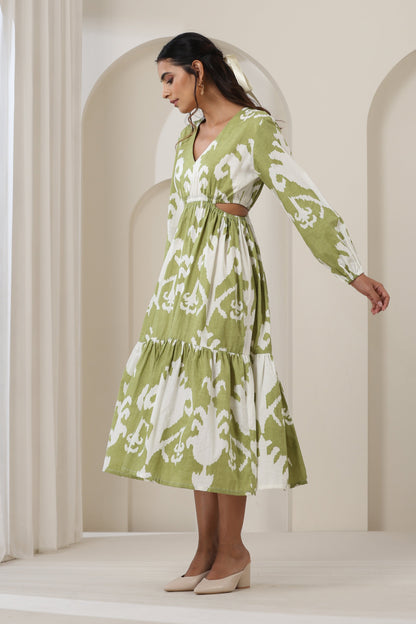 Murraya Hannah Green Midi Dress