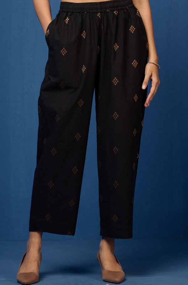 Maati Craft comfort fit narrow pants - black butti