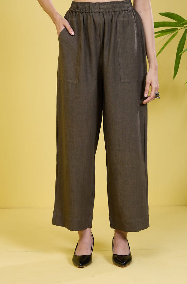 Maati Craft comfort fit cotton pants - olive