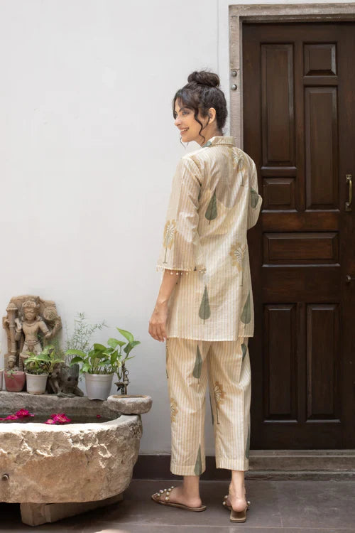 Amber Chanderi Co-ord Set