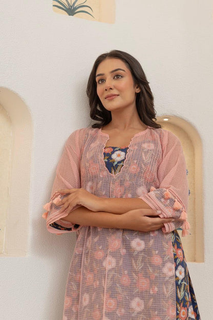 Ekam Blush Doriya Kurta Only