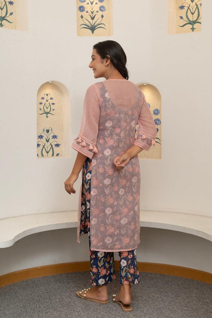 Ekam Blush Doriya Kurta Only