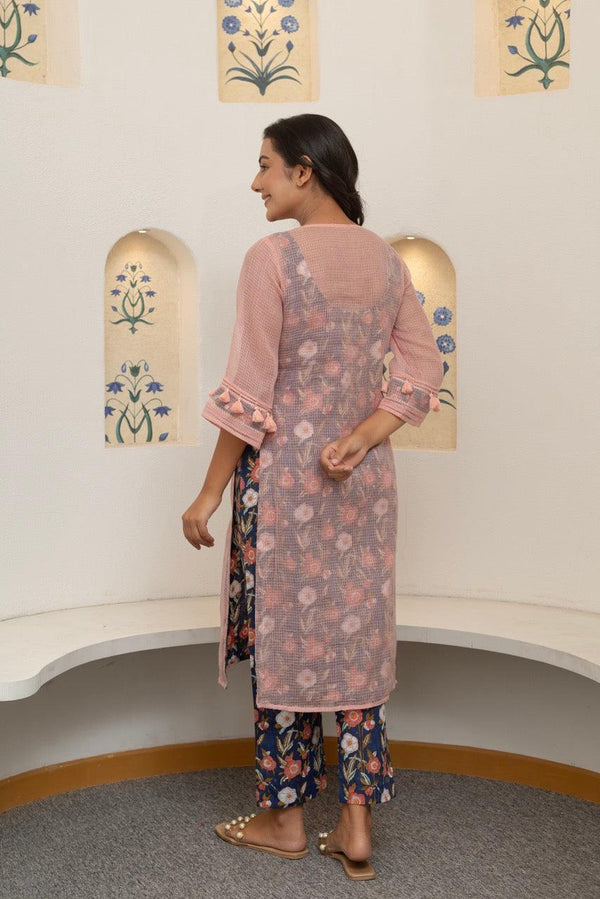 Ekam Blush Doriya Kurta Only