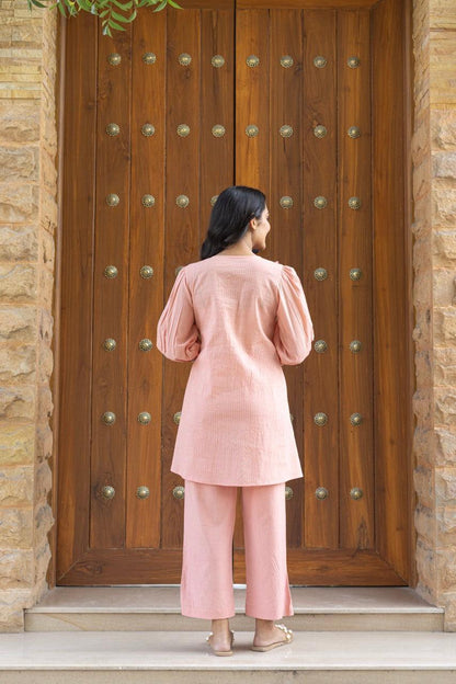 Seher Coral Cotton Top