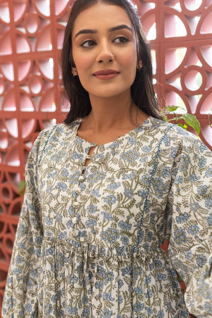 Daisy Ivory Printed Kurta Only