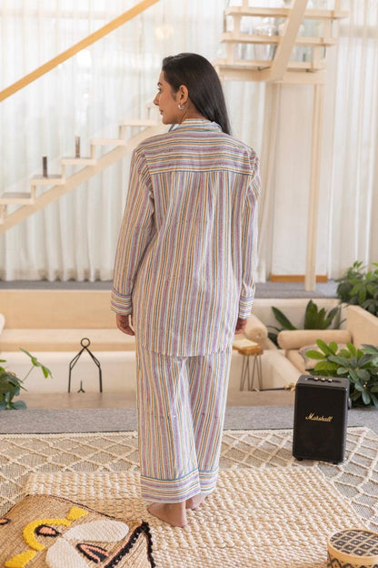 Stripy Snuggle Cotton Lounge Set