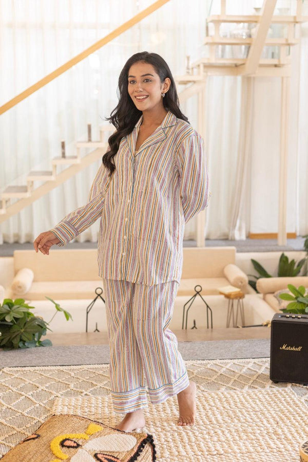 Stripy Snuggle Cotton Lounge Set