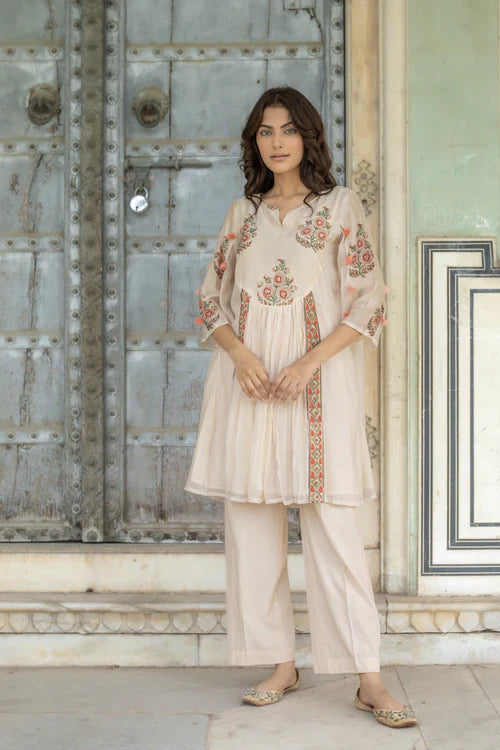 Keya Chanderi Kurta Only