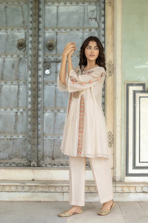 Keya Chanderi Kurta Set