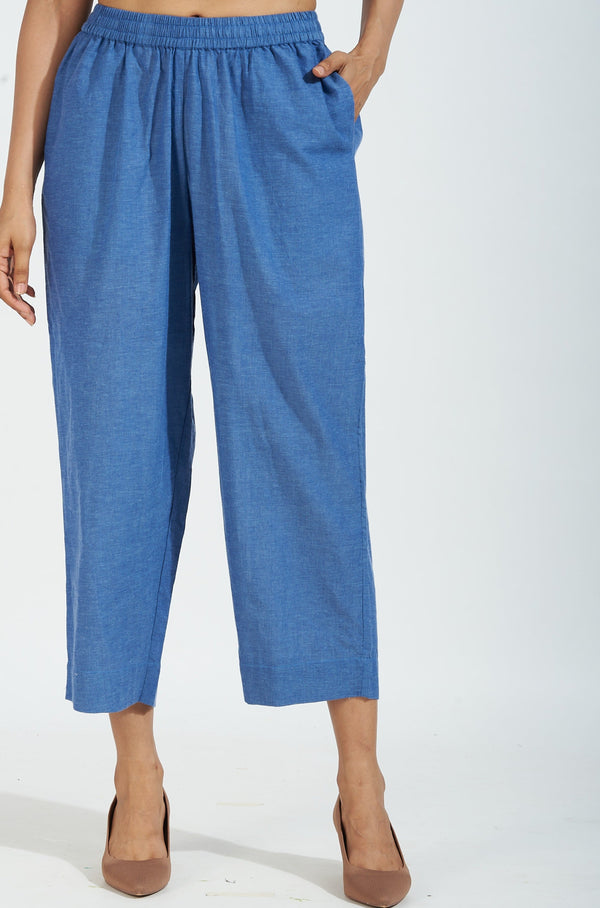 Maati Craft comfort fit narrow pants - denim blue