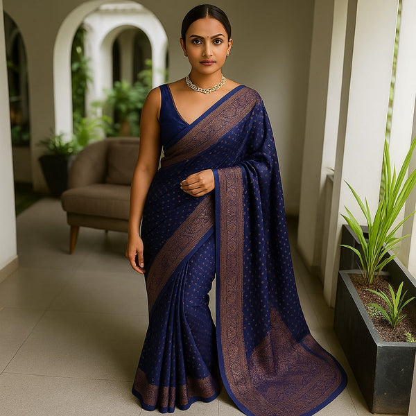 Semi Satin Silk Saree