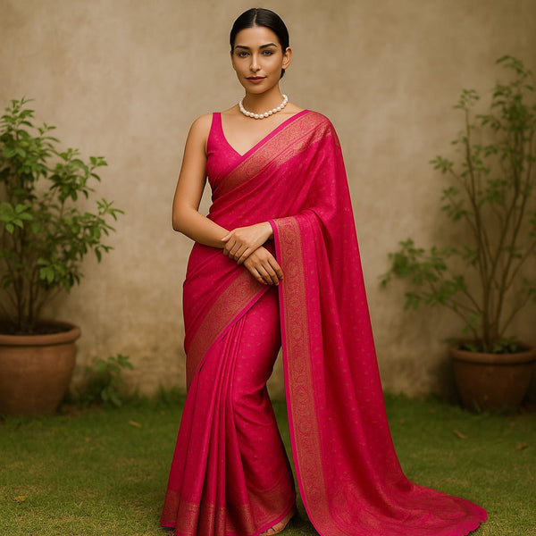 Semi Satin Silk Saree