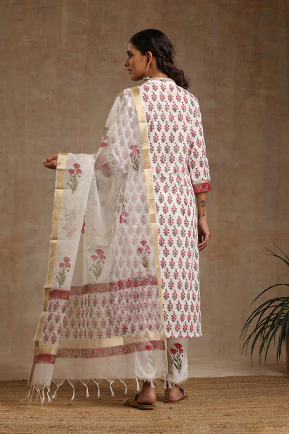 Murraya Pink Poppy Kurta Set of 3