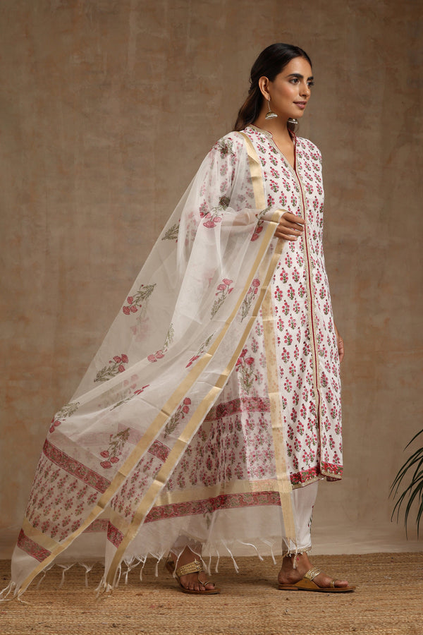 Murraya Pink Poppy Kurta Set of 3